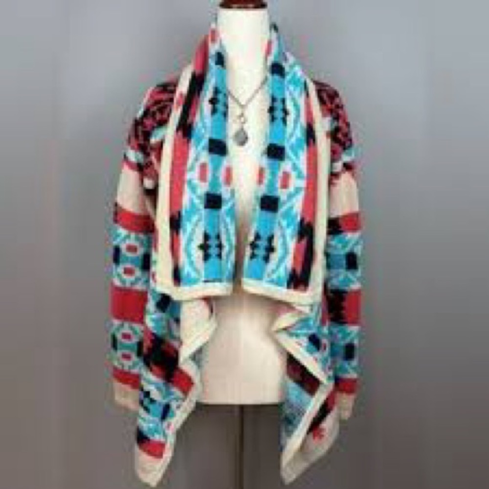Anthropologie Moon Collection Size M Women's Multicolor Patterned Sweater